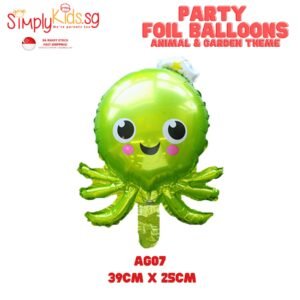 Foil Balloon 16 Inch 1 Piece Green Octopus