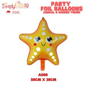 Foil Balloon 16 Inch 1 Piece Yellow Starfish