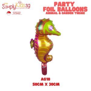 Foil Balloon 16 Inch 1 Piece Gold Sea Horse
