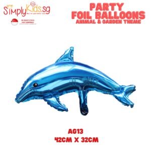 Foil Balloon 16 Inch 1 Piece Blue Dolphin