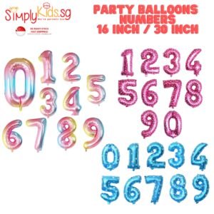 Foil Balloons 16 Inch 1 Piece Pink Heart Numbers