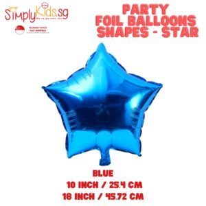 Foil Balloon 18 Inch 6 Pieces Blue Star