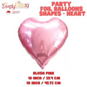 Foil Balloon 18 Inch 6 Pieces Blush Pink Heart