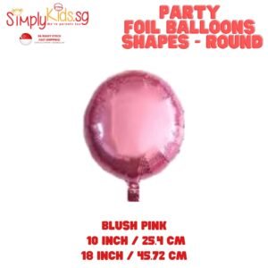 Foil Balloon 18 Inch 6 Pieces Blush Pink Round
