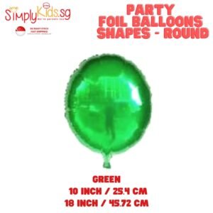 Foil Balloon 18 Inch 6 Pieces Green Round