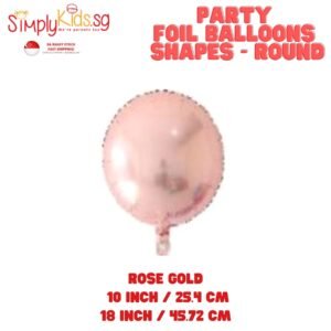 Foil Balloon 18 Inch 6 Pieces Rose Gold Round