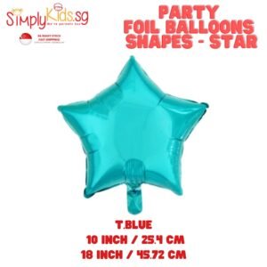 Foil Balloon 18 Inch 6 Pieces TBlue Star