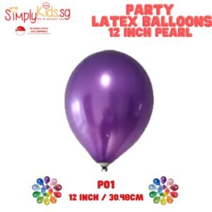Pearl Color Latex Balloon 12 Inch 5 Pieces P01
