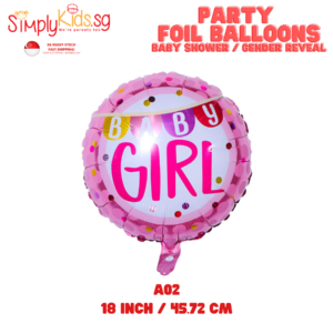 Foil Balloons Baby Shower Gender Reveal Girl  01